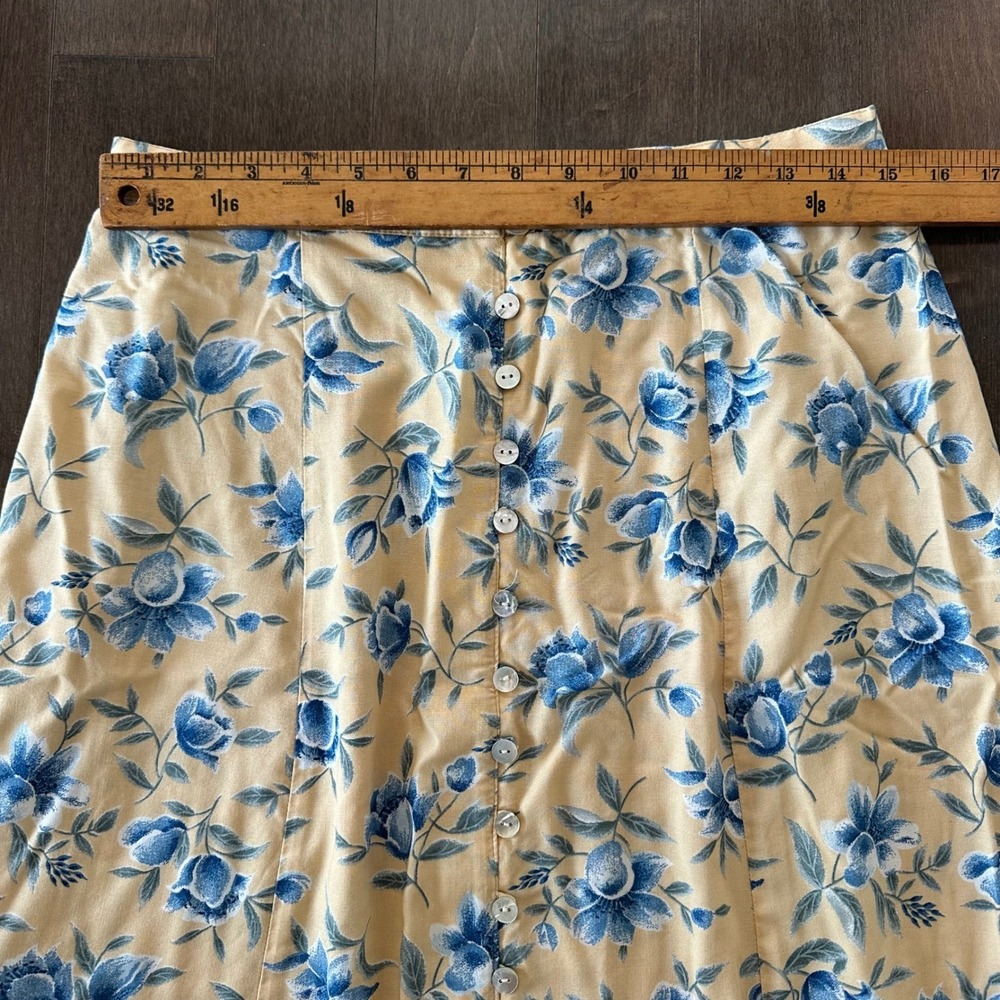 Vintage Stonebridge Cottagecore Maxi Skirt Floral Button Romantic Coquette 16 - Picture 4 of 6